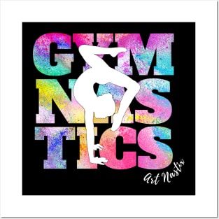 Art Nastix Gymnastics Silhouette Design - 2 Posters and Art